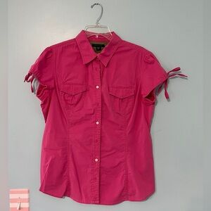 Tommy Hilfiger Pink Short Sleeve Button Down Shirt